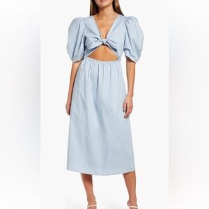 WAYF Peggy cutout puff sleeve